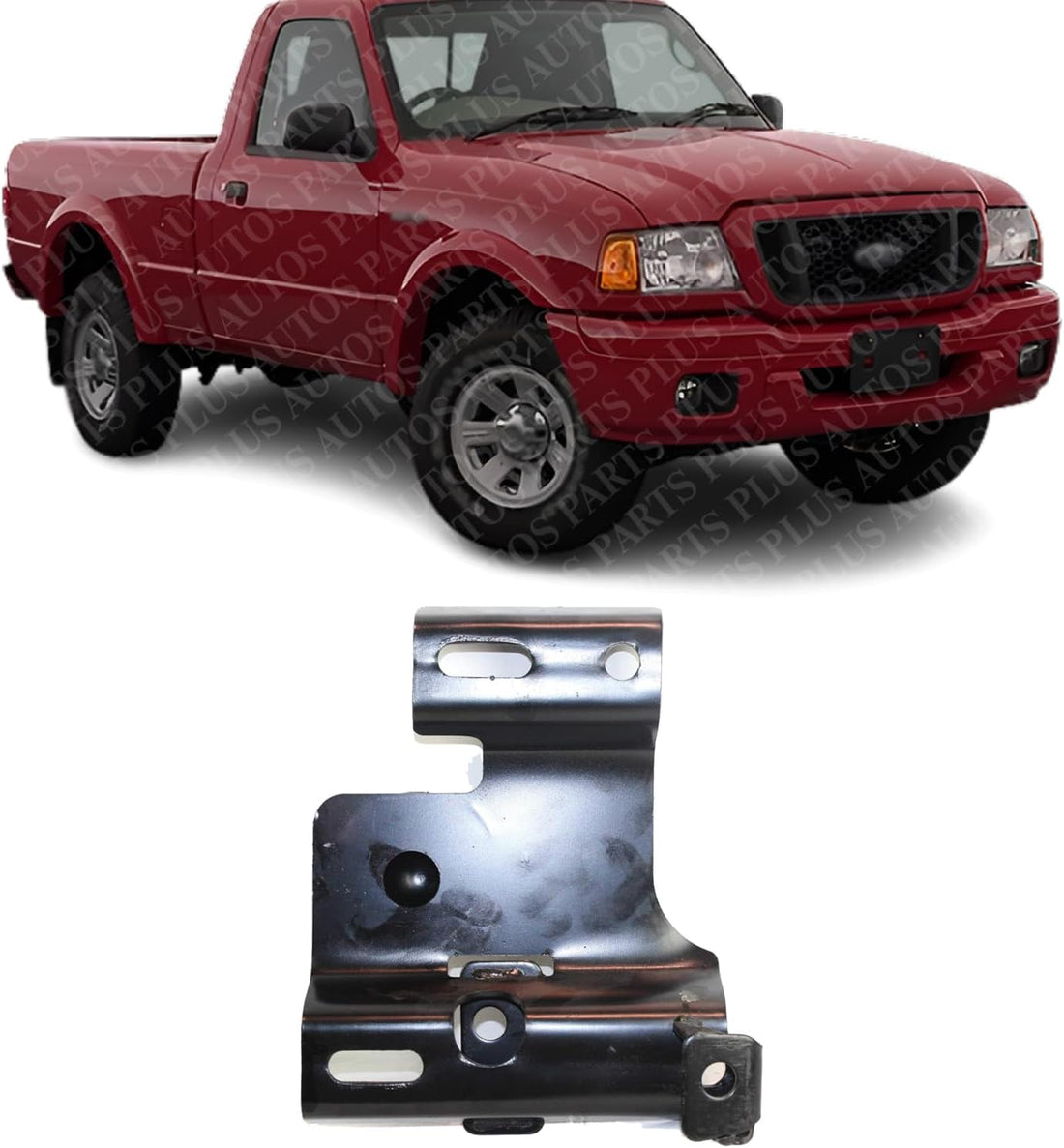 Front Bumper Reinforcement Bracket Steel Right Passenger Side Direct Replacement Compatible With 2001-2005 Ford Ranger FO1067143 1L5Z17859AA