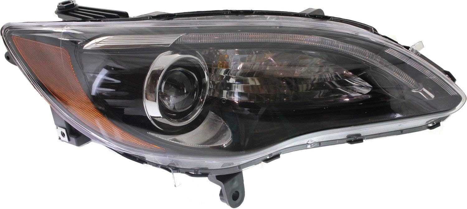 Set Of 2 Front Headlight Assembly Black Interior With Chrome Insert Right Passenger & Left Driver Side Direct Replacement Compatible With 2011-2014 Chrysler 200 68088066AG-PFM
