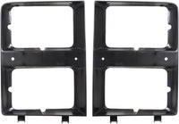 Set Of 2 Front Headlight Bezel With Dual Headlamps Without Molding Right Passenger & Left Driver Side Direct Replacement Compatible With 1983-1984 Chevrolet C/K Series GM2513109