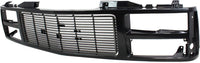 Front Grille Assembly Primed Shell & Insert With Quad Composite Headlights Direct Replacement Compatible With 1988-1993 GMC / 1992-1993 Yukon C/K Series GM1200391 88960432