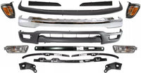 Front Bumper + Upper Cover + Valance + Reinforcement + Bracket + Retainer + Filler + Corner & Signal Lamp Left & Right Side Direct Replacement Compatible With For 01-04 Toyota Tacoma