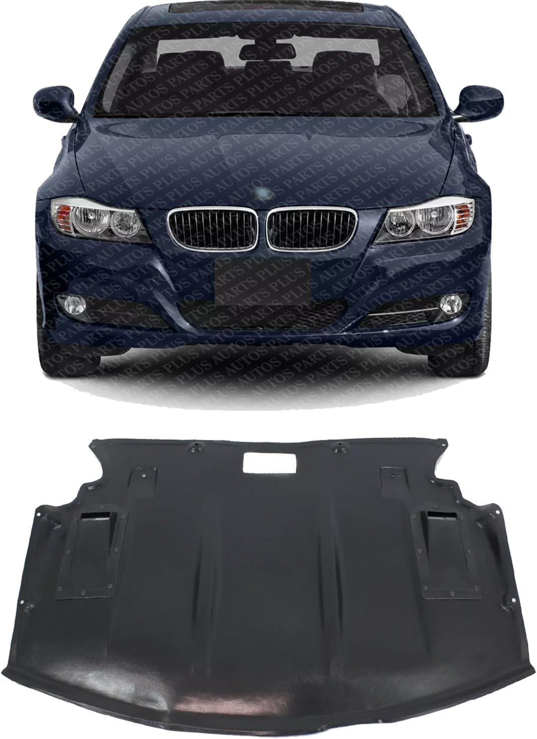 Front Engine Center Splash Shield Under Cover Direct Replacement Compatible with 2008-2010 BMW 5-Series BM1228152 51717200846