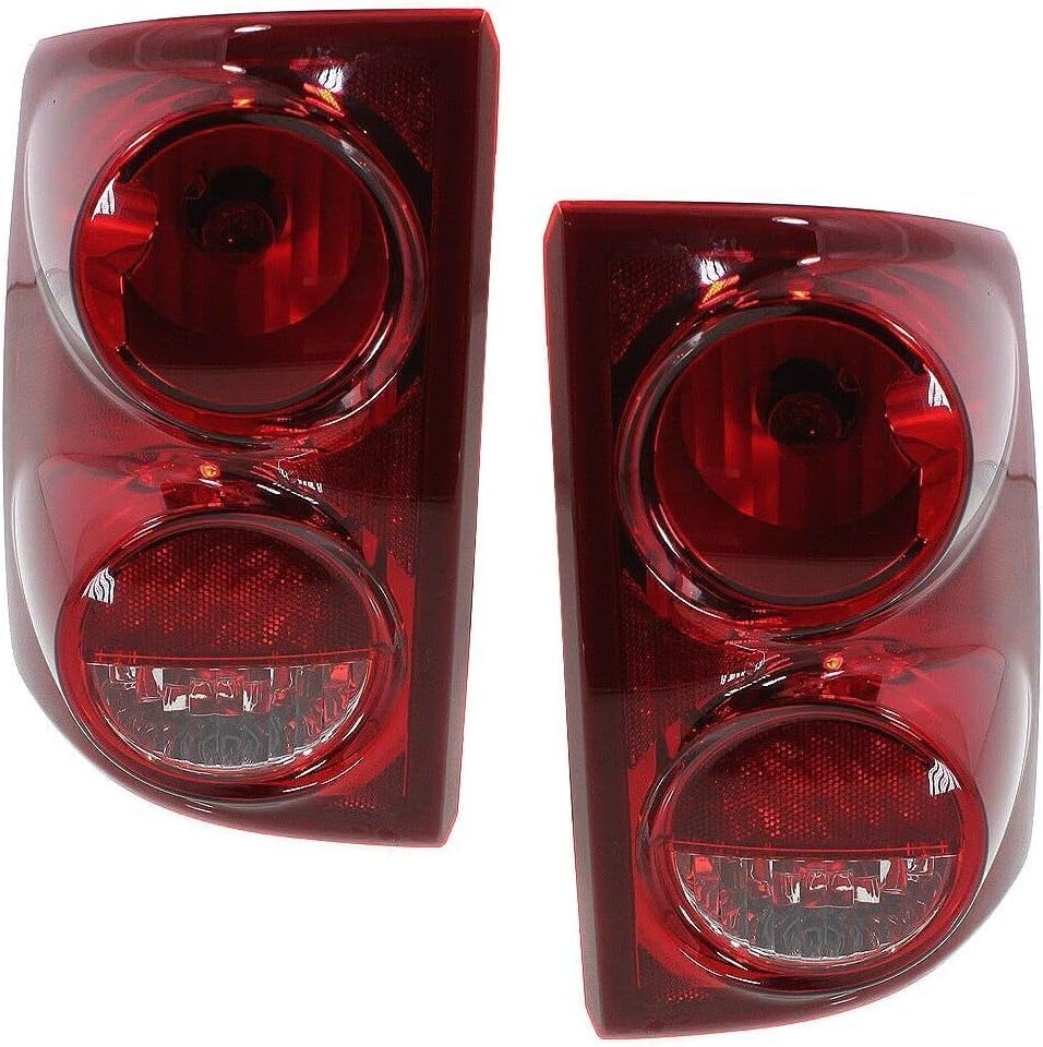 Set Of 2 Tail Light Assembly Right Passenger & Left Driver Side Direct Replacement Compatible With 2005-2010 Dodge Dakota 55077604AD-PFM 55077605AD-PFM