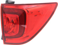 Tail Light Outer Assembly Right Passenger Side Direct Replacement Compatible With 2016-2018 Honda Pilot / 2022-2023 Passport HO2805107 33500TG7A01