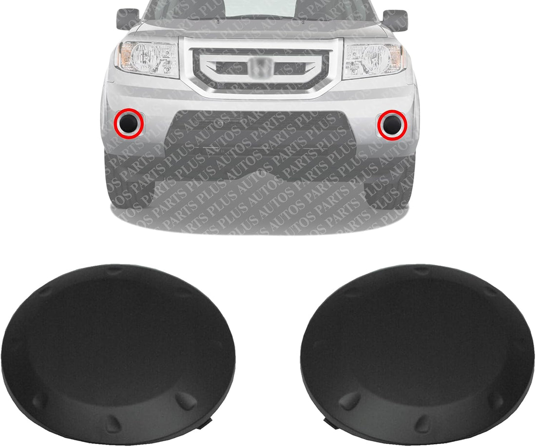 Set Of 2 Front Fog Light Cover Primed Left Driver & Primed Right Passenger Side Direct Replacement Compatible With 2009-2011 Honda Pilot HO1039102 HO1038102 71112SZAA00ZA