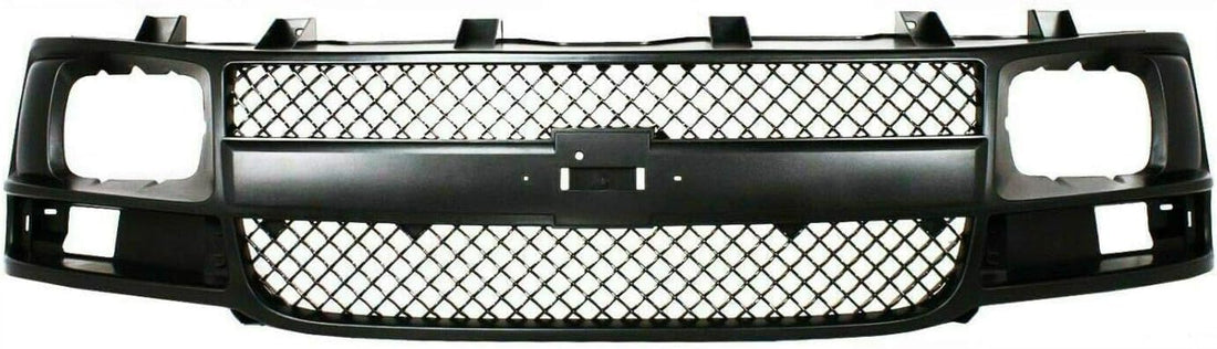 Front Grille Black Shell & Insert Direct Replacement Compatible With 2003-2017 Chevrolet Express/GMC Savana Van 1500 2500 3500 GM1200538 22816424