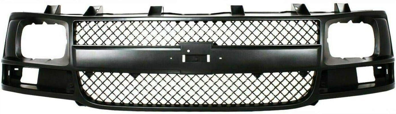 Front Grille Black Shell & Insert Direct Replacement Compatible With 2003-2017 Chevrolet Express/GMC Savana Van 1500 2500 3500 GM1200538 22816424