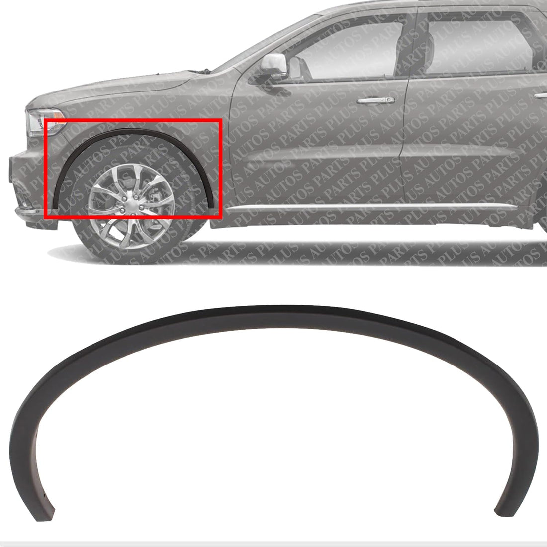 Front Fender Flares Textured Left Driver Side Direct Replacement Compatible With 2011-2022 Dodge Durango CH1290112 57010621AE 57010621AD