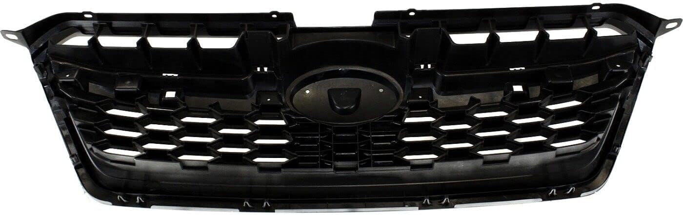 Front Grille Assembly Silver Shell With Black Insert Plastic Direct Replacement Compatible With 2012-2014 Subaru Impreza SU1200145 91122FJ010