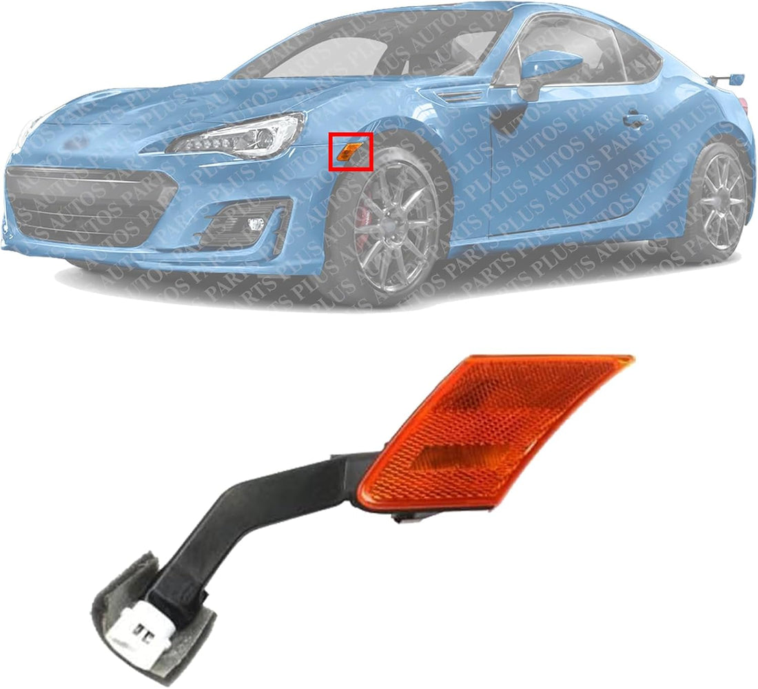 Front Side Marker Lamp Assembly Left Driver Side Direct Replacement Compatible With 2013-2020 Subaru BRZ 84912CA150-PFM