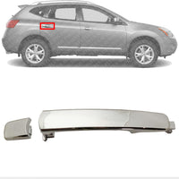 Rear Exterior Door Handle Chrome Right Passenger Side Direct Replacement Compatible with 2003-2008 Infiniti FX35 / FX45 / 2008-2013 Nissan Rogue / 2014-2015 Select REPI494701