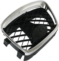 Front Center Grille Chrome Shell With Paintable Insert Plastic Direct Replacement Compatible With Subaru Impreza 2006-2007 91121FE201 SU1200146