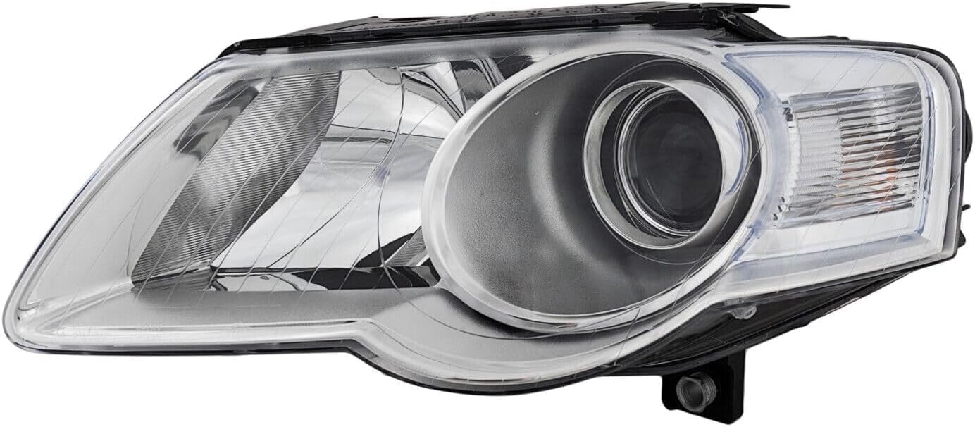 Set Of 2 Front Head Light Assembly Plastic Left Driver & Right Passenger Side Direct Replacement Compatible With 2006-2010 Volkswagen Passat VW2502130 VW2502134 VW2503130 VW2503134