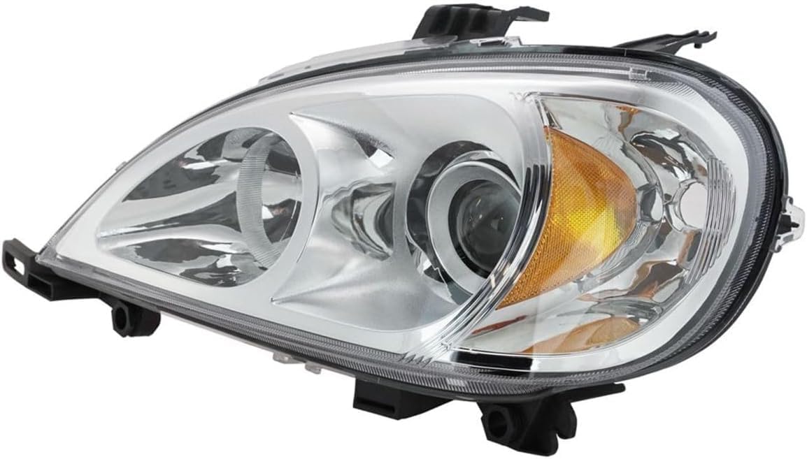 Front Headlights Assembly Halogen Right Passenger & Left Driver Side Direct Replacement Compatible With 2002-2005 Mercedes Benz ML-Class MB2502114 MB2503114 1638204961 1638205061