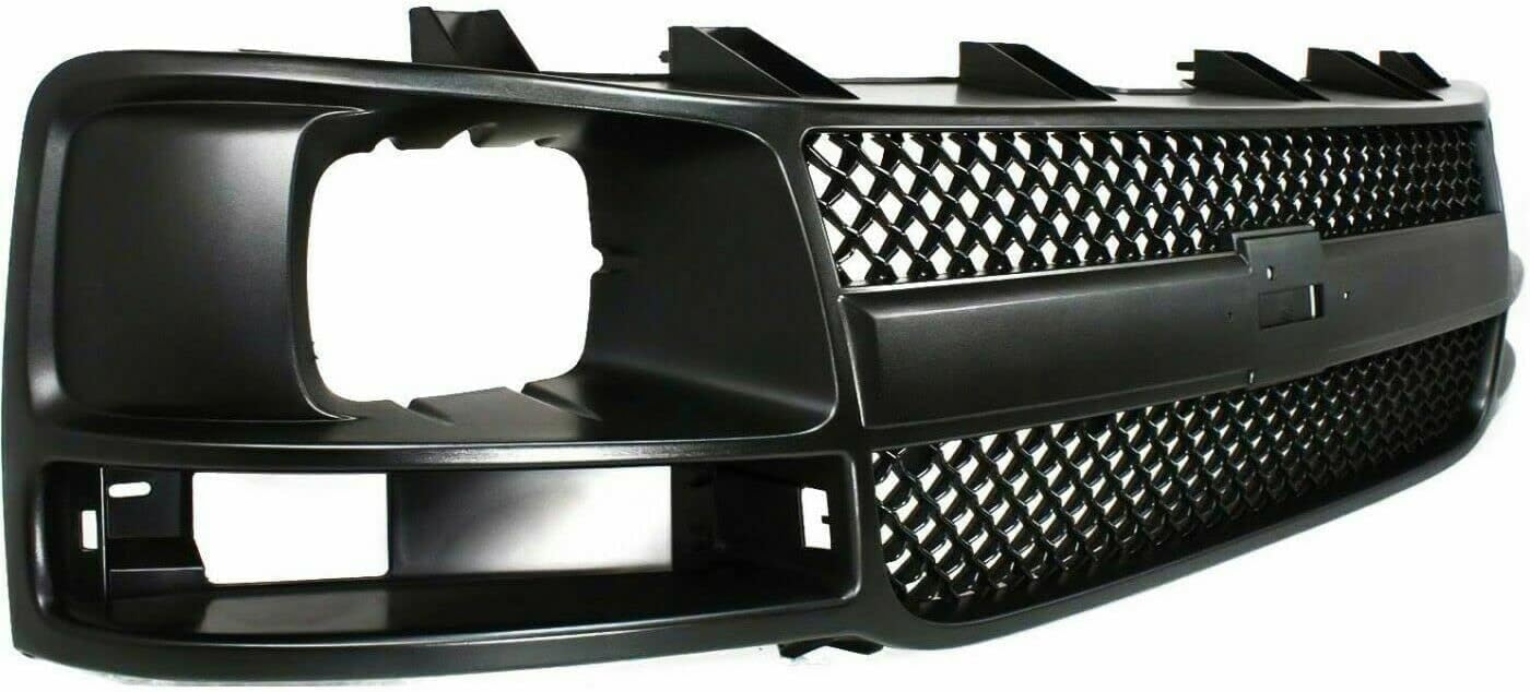 Front Grille Black Shell & Insert Direct Replacement Compatible With 2003-2017 Chevrolet Express/GMC Savana Van 1500 2500 3500 GM1200538 22816424