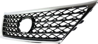 Front Grille Chrome Shell And Painted Gray Insert Plastic Direct Replacement Compatible With 2010-2012 Lexus LS460 LX1200176 5310050903