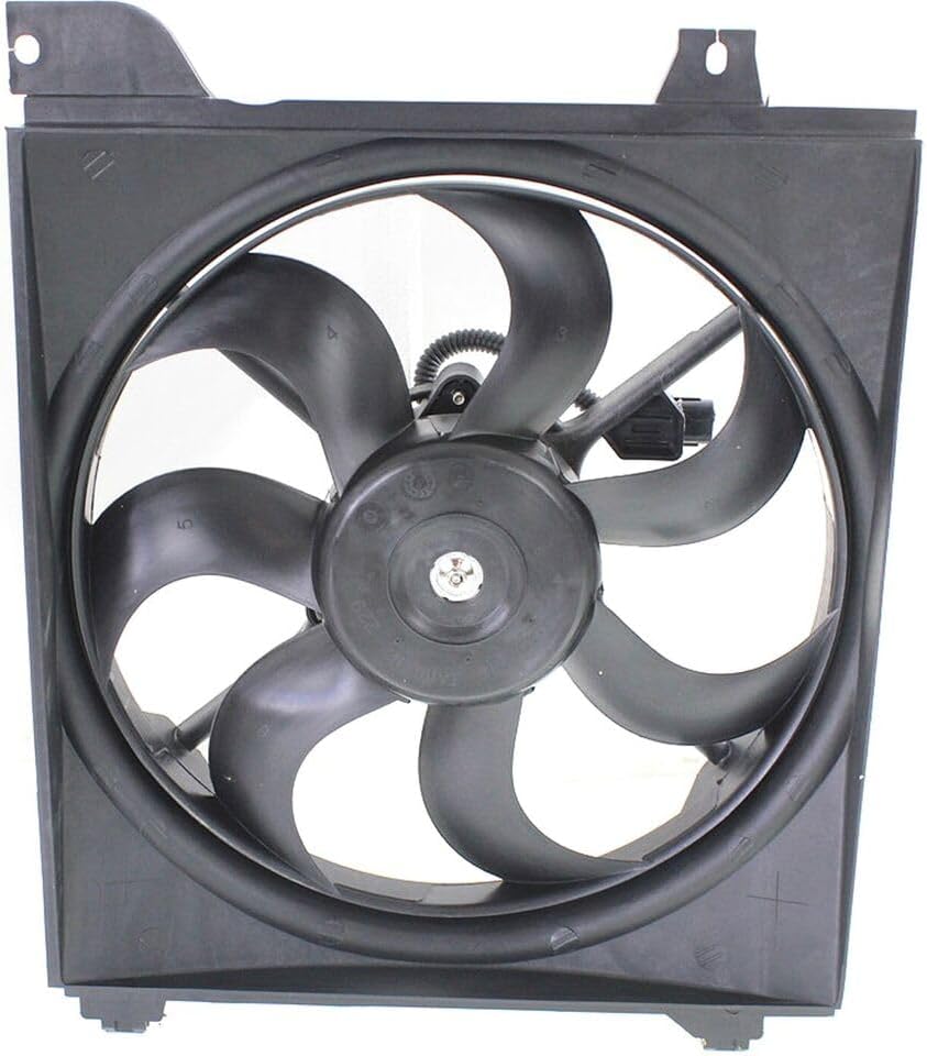Front Radiator Cooling Fan Left Driver Side Direct Replacement Compatible With 2007-2011 Kia Rio / Rio5 KI3115132 253801G101
