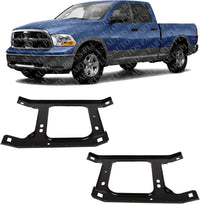 Set Of 2 Front Bumper Support Bracket Steel Left Driver & Right Passenger Side Direct Replacement Compatible With 2002-2009 Dodge Ram 1500 2500 3500 CH1067127 CH1066127 55077208AA