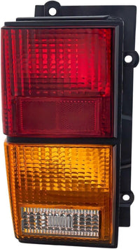 Set Of 2 Tail Light Assembly Plastic Lens And Housing Left Driver & Right Passenger Side Direct Replacement Compatible With 1984-1996 Jeep Cherokee CH2801106 CH2800105