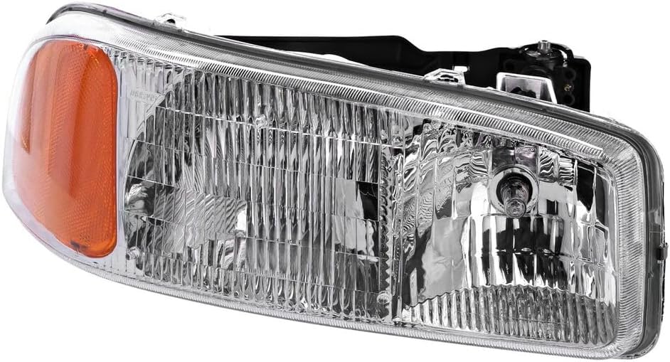 Front Head Light Assembly Right Passenger Side Direct Replacement Compatible With 1999-2006 GMC Sierra 1500 2500HD 3500 GM2503188 15850352