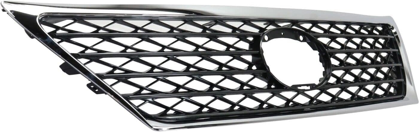 Front Grille Chrome Shell And Painted Gray Insert Plastic Direct Replacement Compatible With 2010-2012 Lexus LS460 LX1200176 5310050903