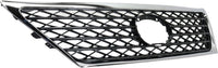 Front Grille Chrome Shell And Painted Gray Insert Plastic Direct Replacement Compatible With 2010-2012 Lexus LS460 LX1200176 5310050903