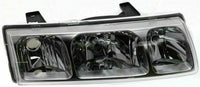 Front Head Lights + Side Marker Lamps Left Driver & Right Passenger Side Direct Replacement Compatible With 2000-2004 Saturn Vue GM2502228 GM2503228 GM2550188 GM2551188 22702945