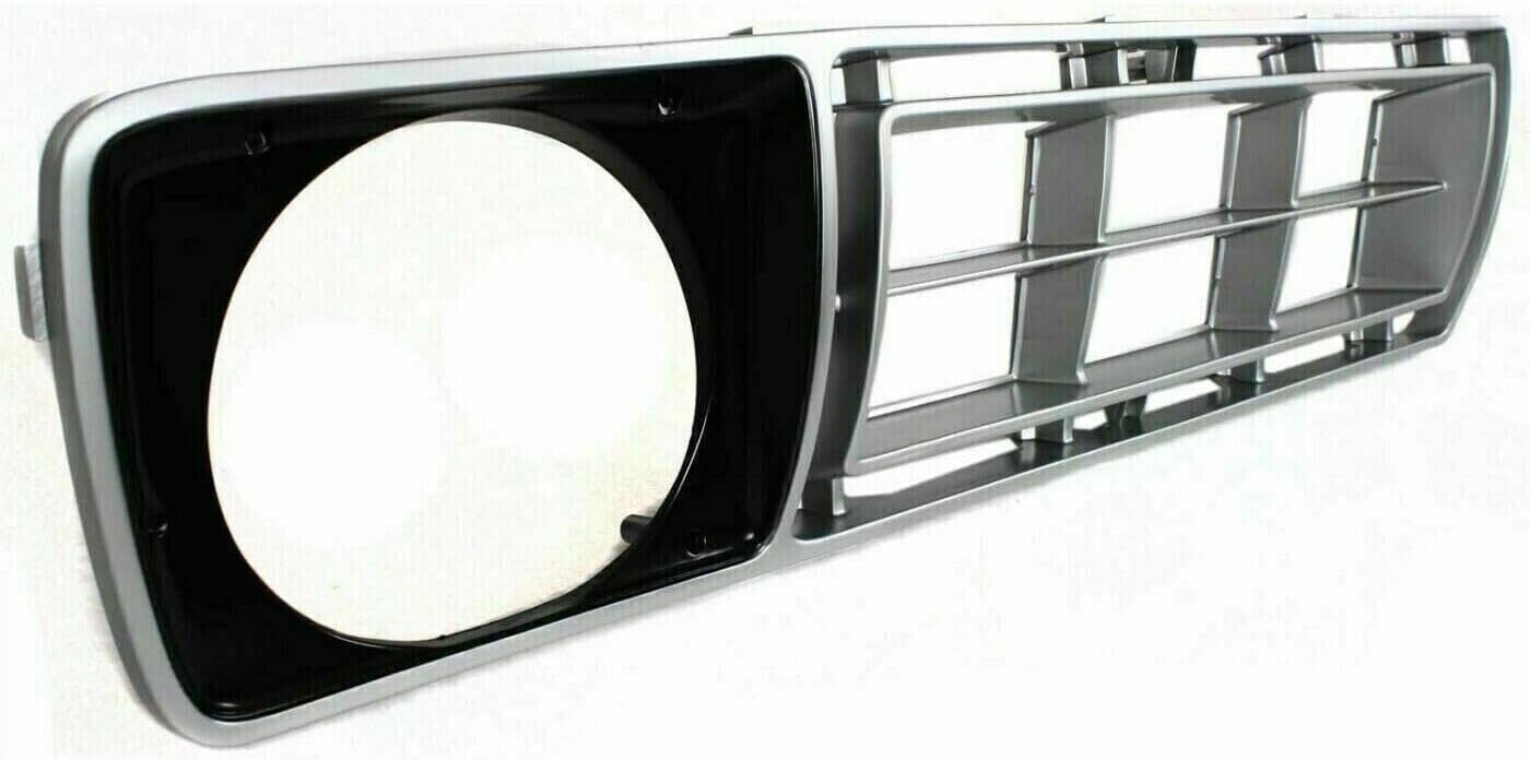 Set Of 2 Front Argent Grille Chrome Plastic Left Driver & Right Passenger Side Direct Replacement Compatible With 1976-1977 Ford F-Series FO1200106 FO1200107 D6TZ8150A D6TZ8151A ‎