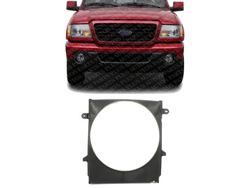 Front Radiator Shroud Fan Plastic Direct Replacement Compatible with 1998-2008 Ford Ranger/Mazda Pickup FO3110119 F87Z8146CA