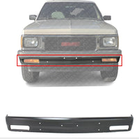 Front Bumper Primed Steel Without Molding Holes Direct Replacement Compatible With 1983-1994 Chevrolet S10 Blazer / 1982-1993 S10-Pickup GM1002138 14030576