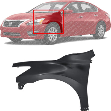 Front Fender Liner Steel Primed Left Driver Side Direct Replacement Compatible With 2013-2015 Nissan Altima NI1240205 631013TA0A