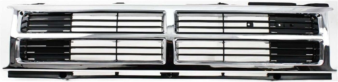 AUTOS PARTS PLUS Front Center Grille Chrome Shell With Painted Black Insert Direct Replacement Compatible With 1987-1988 Toyota Pickup / 1987-1989 4Runner TO1200133 5311189128