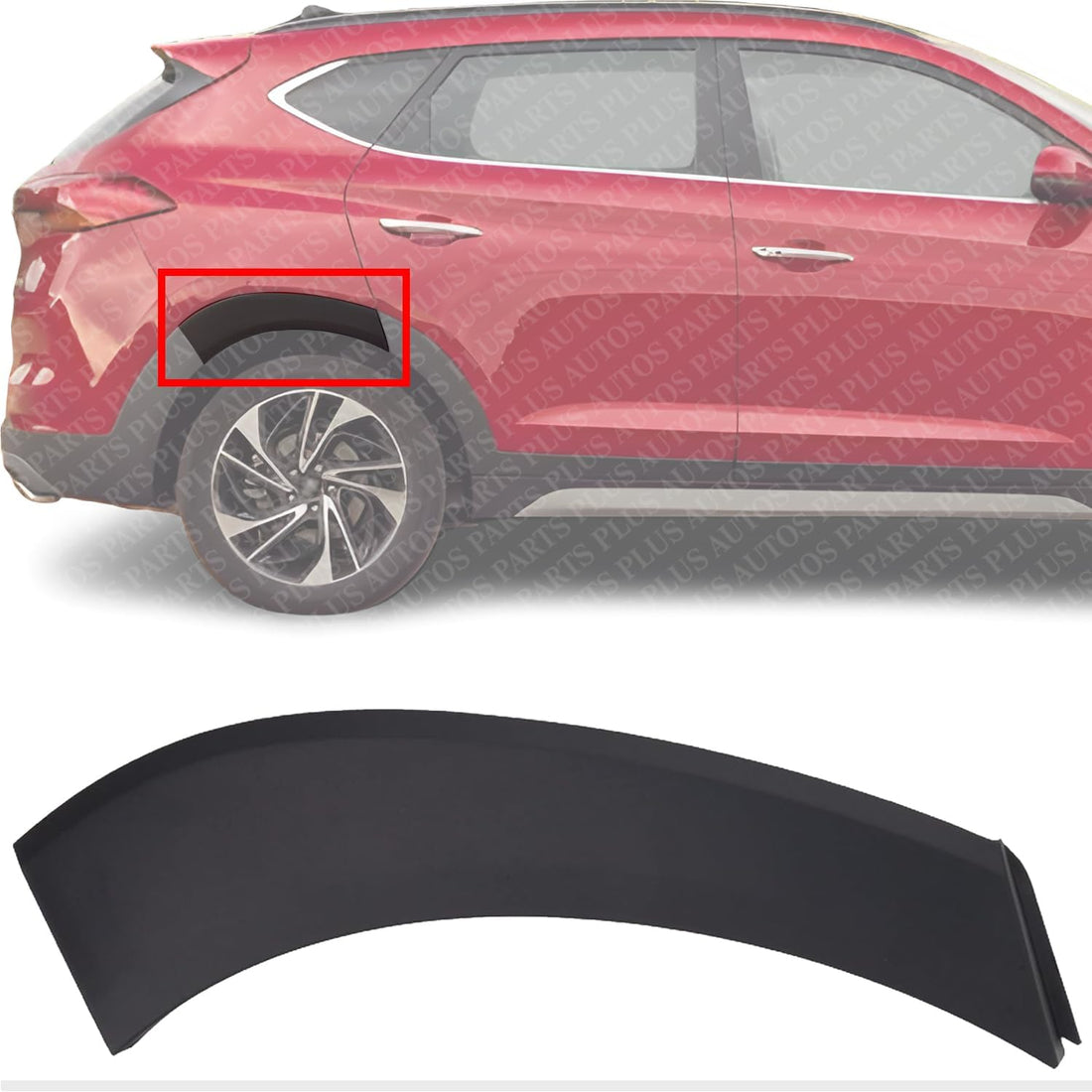 AUTOS PARTS PLUS Rear Quarter Panel Molding Right Passenger Side Direct Replacement Compatible With 2016-2021 Hyundai Tucson HY1791100 87742D3000CA