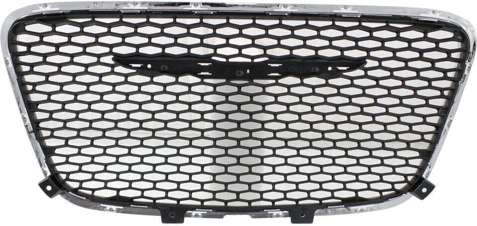 Front Grille Assembly Plastic Chrome Shell With Prime Insert Direct Replacement Compatible With 2015-2023 Chrysler 300 CH1200395 5SW16RXFAE