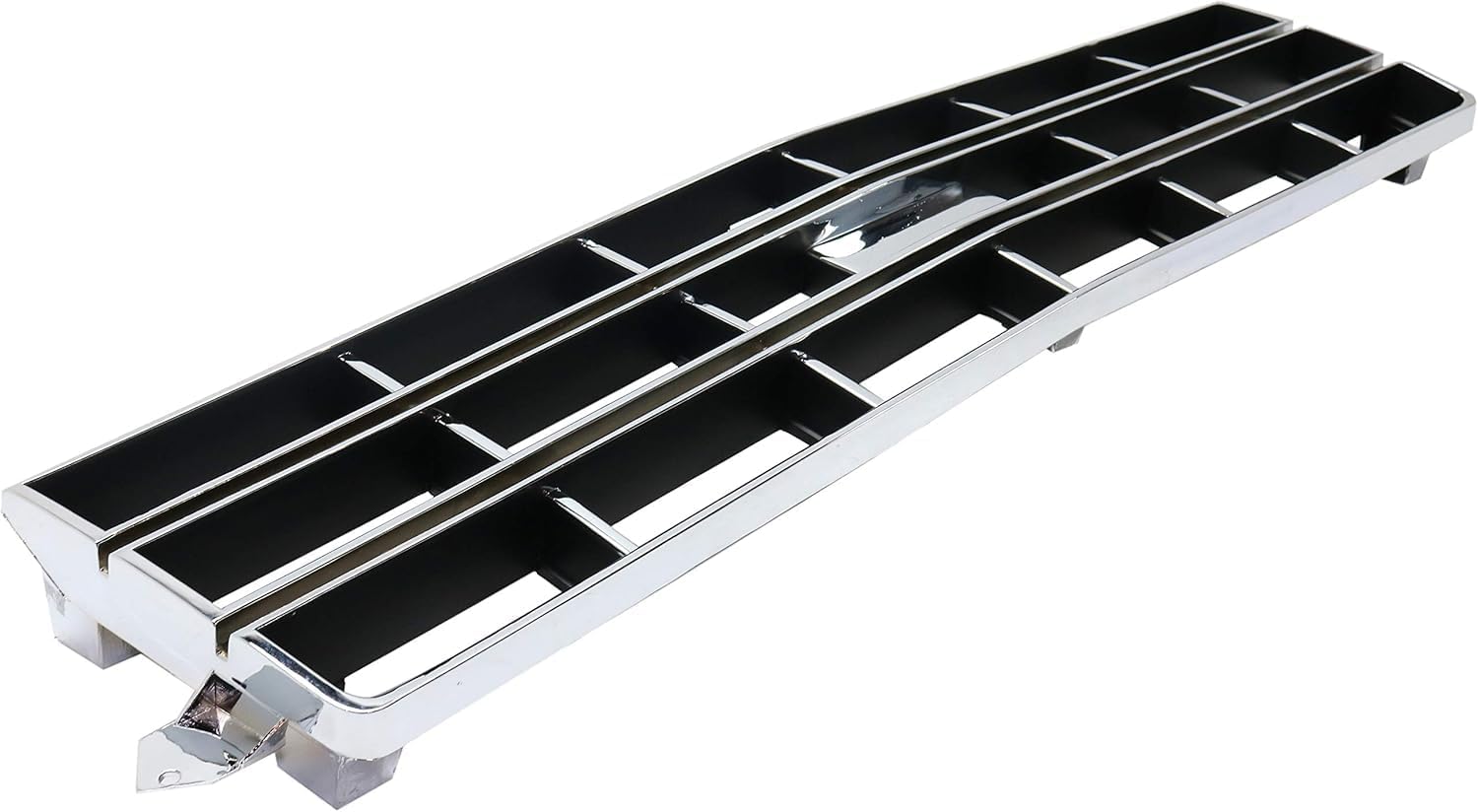 Front Grille Chrome Shell With Painted Black Insert Direct Replacement Compatible With 1983-1990 Chevrolet S10 Blazer / 1982-1990 Pickup GM1200370 14067219
