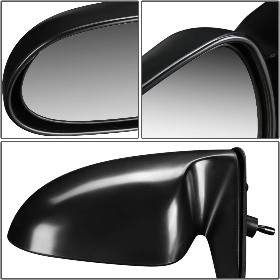 Front Power Mirror Manual Remote Non-Folding Primed Left Driver Side Direct Replacement Compatible With 2000-2006 Nissan Sentra NI1320134 963025M100
