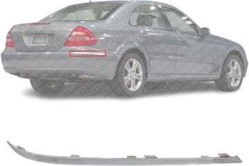 Rear Bumper Outer Molding Without Chrome Insert Right Passenger Side Direct Replacement Compatible With 2003-2006 Mercedes Benz E-Class MB1159108 2118800412