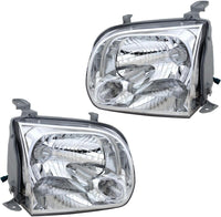 Set Of 2 Front Head Light Assembly Plastic Left Driver & Right Passenger Side Direct Replacement Compatible With 2005-2006 Toyota Tundra / 2005-2007 Sequoia TO2502158 TO2503158