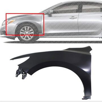 Front Fender Primed Left Driver Side Direct Replacement Compatible With 2016-2018 Nissan Altima NI1240221 631019HS0A