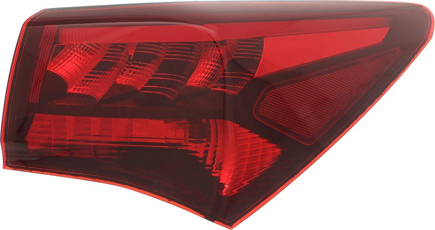 Tail Light Outer Assembly Left Driver Side Direct Replacement Compatible With 2015-2017 Acura TLX AC2804106 33550TZ3A01