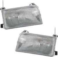 Set Of 2 Front Headlights Assembly Right Passenger & Left Driver Side Direct Replacement Compatible With 1992-1997 Ford F-Series FO2503114 FO2502118 F2TZ13008A F2TZ13008B
