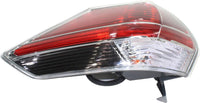 AUTOS PARTS PLUS Tail Light Outer Assembly Left Driver Side Direct Replacement Compatible With 2014-2016 Nissan Rogue NI2804102 265554BA0A