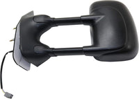 Front Power Mirror Manual Folding Non-Heated Textured Left Driver Side Direct Replacement Compatible With 2009-2014 Ford E-Series FO1320329 9C2Z17683CA