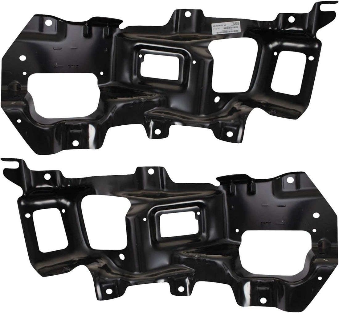 Set Of 2 Front Bumper Bracket Left Driver & Right Passenger Side Direct Replacement Compatible With 2014-2015 GMC Sierra 1500 GM1062109 GM1063109 22902346 22902345