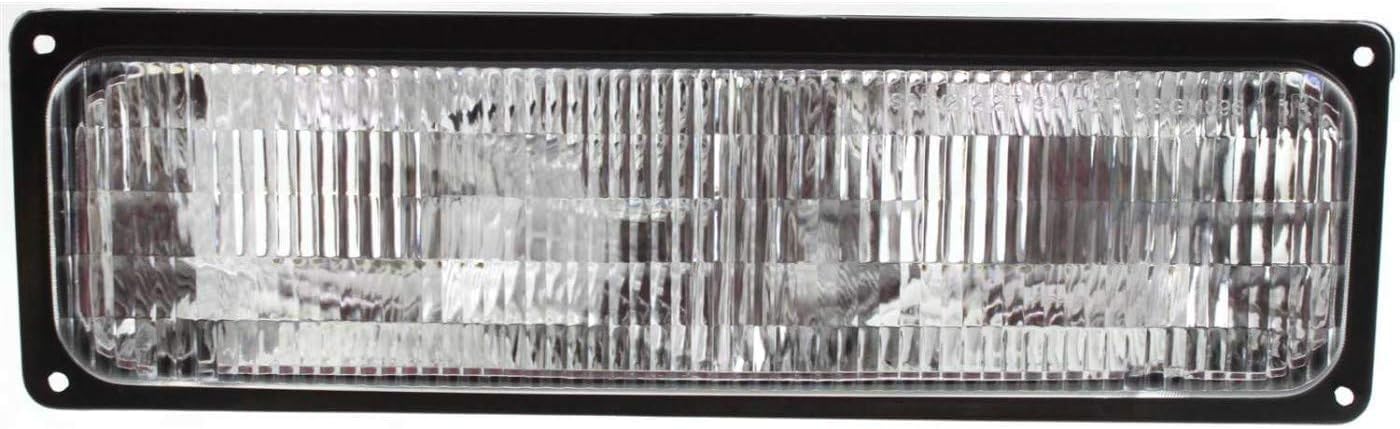 Front Grill Chrome Shell And Insert + Headlights + Signal Lamps Left Driver & Right Passenger Side Direct Replacement Compatible With 1994-2000 Chevrolet C/K Series GM1200238
