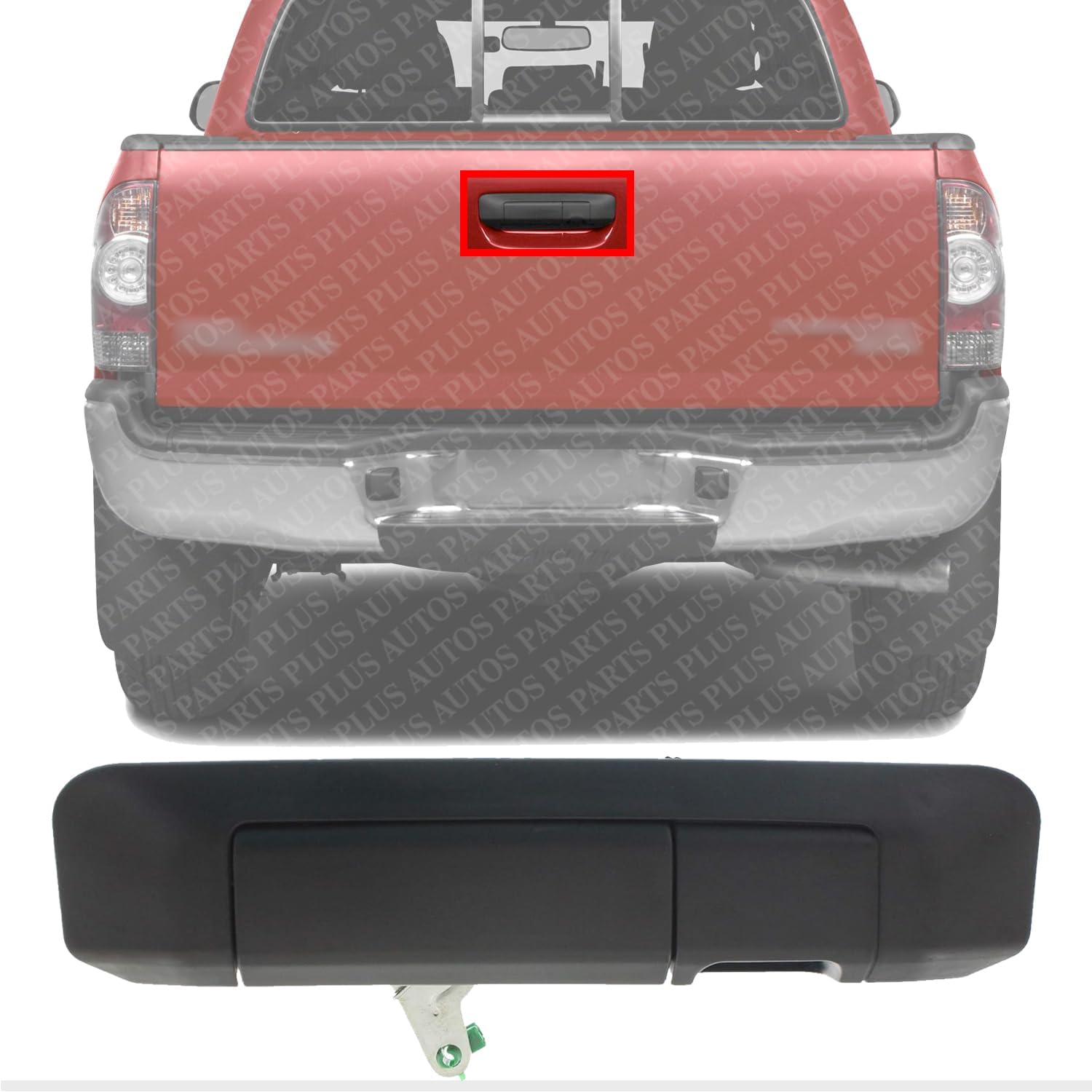 Tail Gate Outside Handle Textured Direct Replacement Compatible with 2009-2015 Toyota Tacoma TO1915116 6909004020