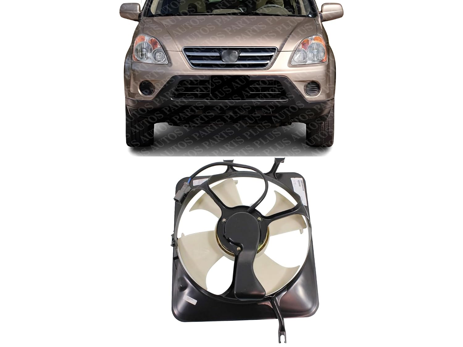 Front A/C Condenser Single Fan Assembly Direct Replacement Compatible with 1997-2001 Honda CR-V HO3113110 38615P3F000