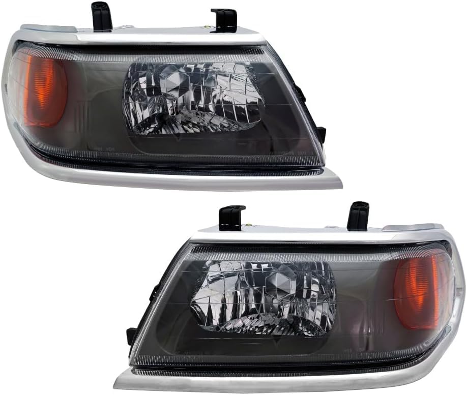 Set Of 2 Front Head Light Assembly Left Driver & Right Passenger Side Direct Replacement Compatible With 2000-2004 Mitsubishi Montero Sport MI2502121 MI2503121 MR566767 MR566768