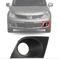Front Fog Light Trim Molding Left Driver Side Direct Replacement Compatible With 2007-2012 Nissan Versa NI1038112 62257EM30B