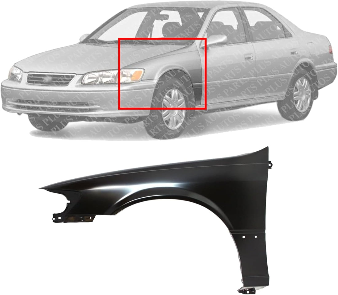 Front Fender Primed Steel Left Driver Side Direct Replacement Compatible With 1997-2001 Toyota Camry TO1240162 53812AA020